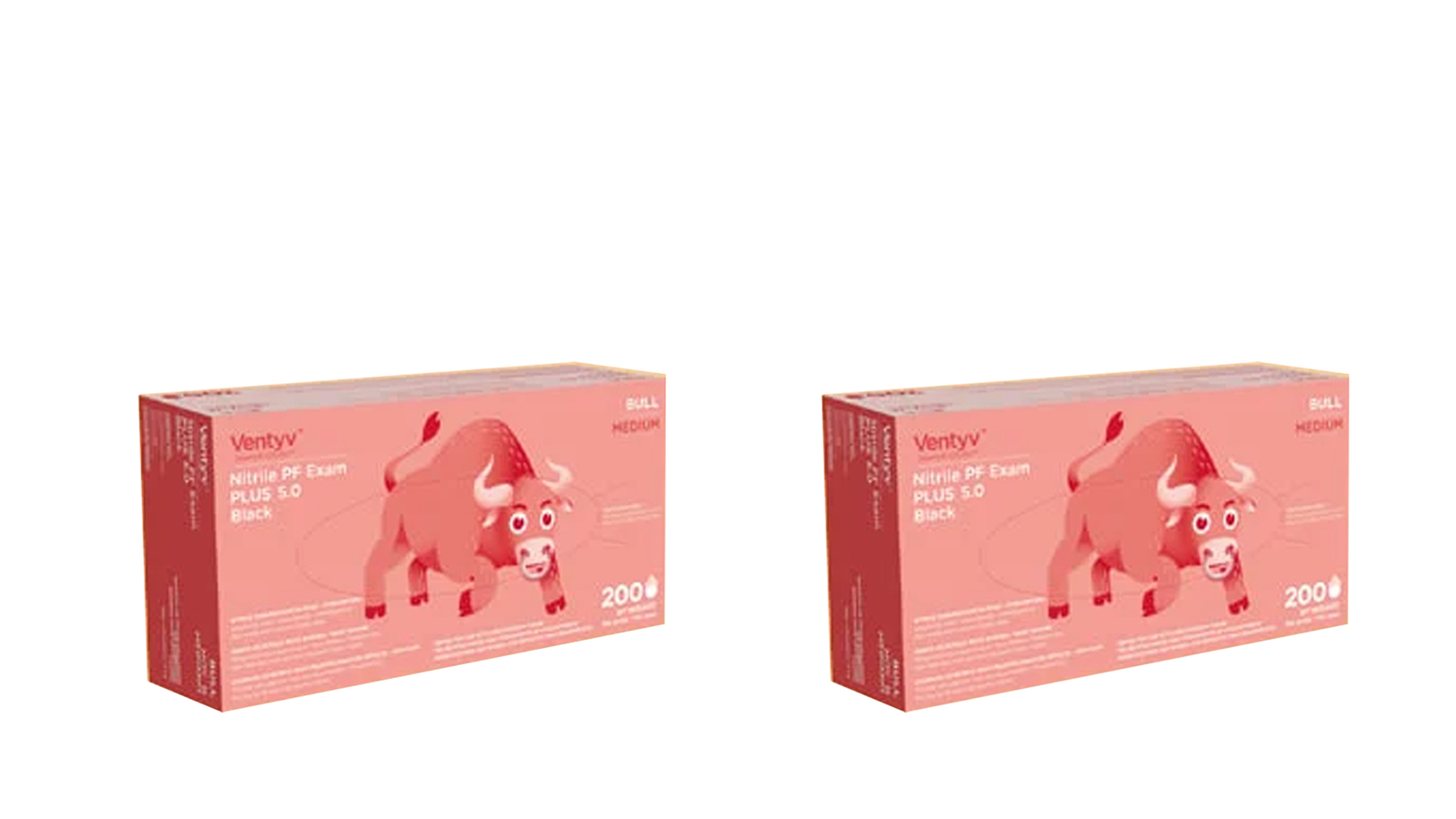 Ventyv Nitrile PF Exam Gloves Plus 5.0, Medium, 2 Boxes of 200 – 10335108
