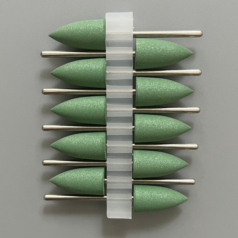10Pcs Dental silicone Rubber polishers Resin polishing bur Dental Materials