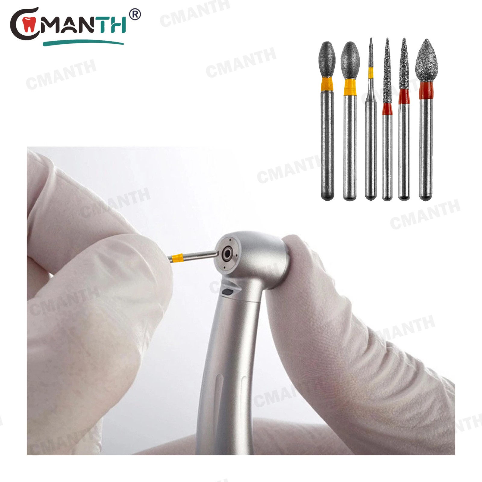 US Dental Diamond Burs Round End Taper FG Polishing Burs Extra Fine High Speed