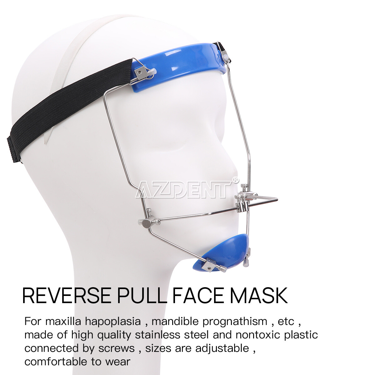 Dental Adjustable Orthodontic Reverse Pull Headgear Facial Mascara Double/Single