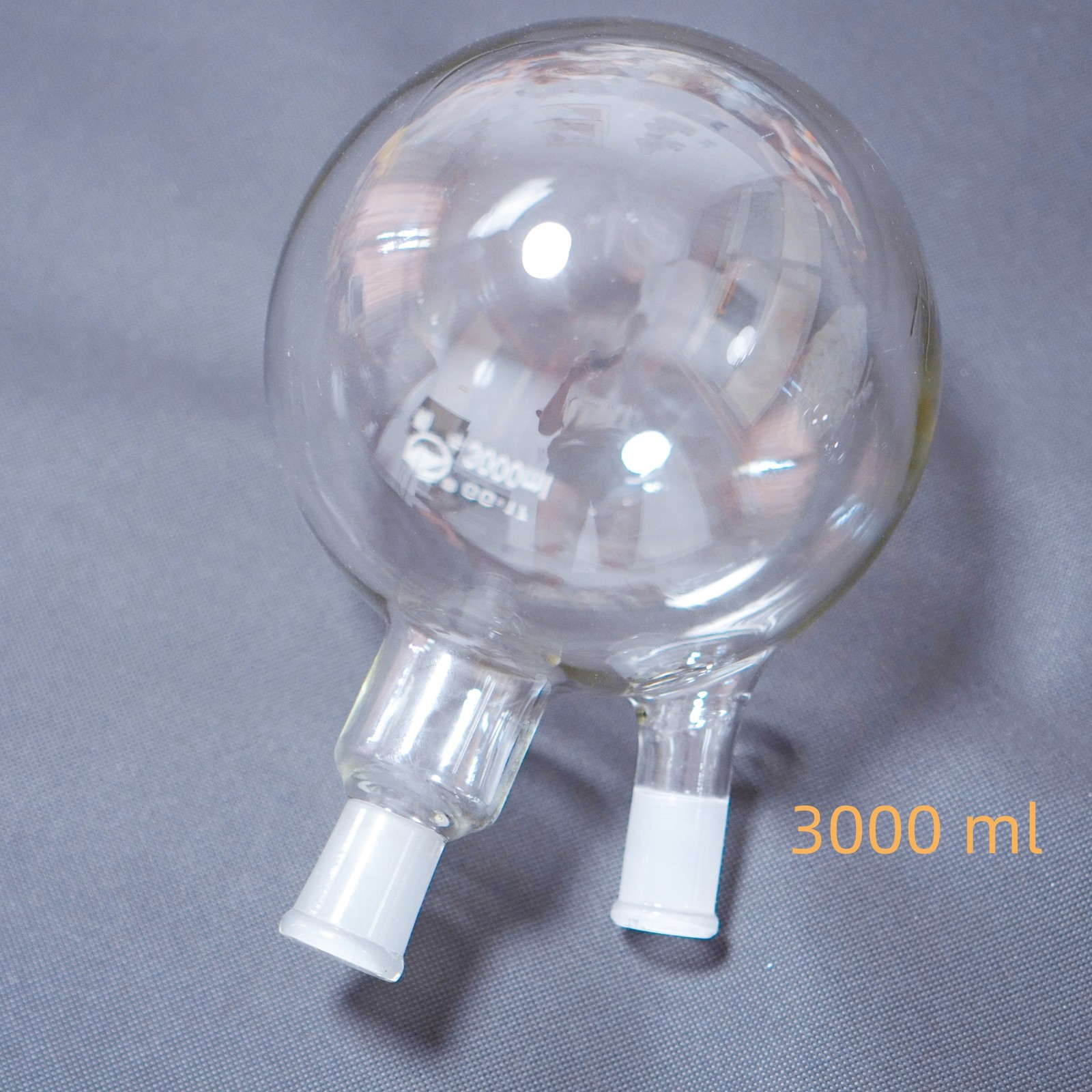 Lab glass round bottom boiling flask 2-neck 24/40 joints 1000 ml – 5000 ml 24/40