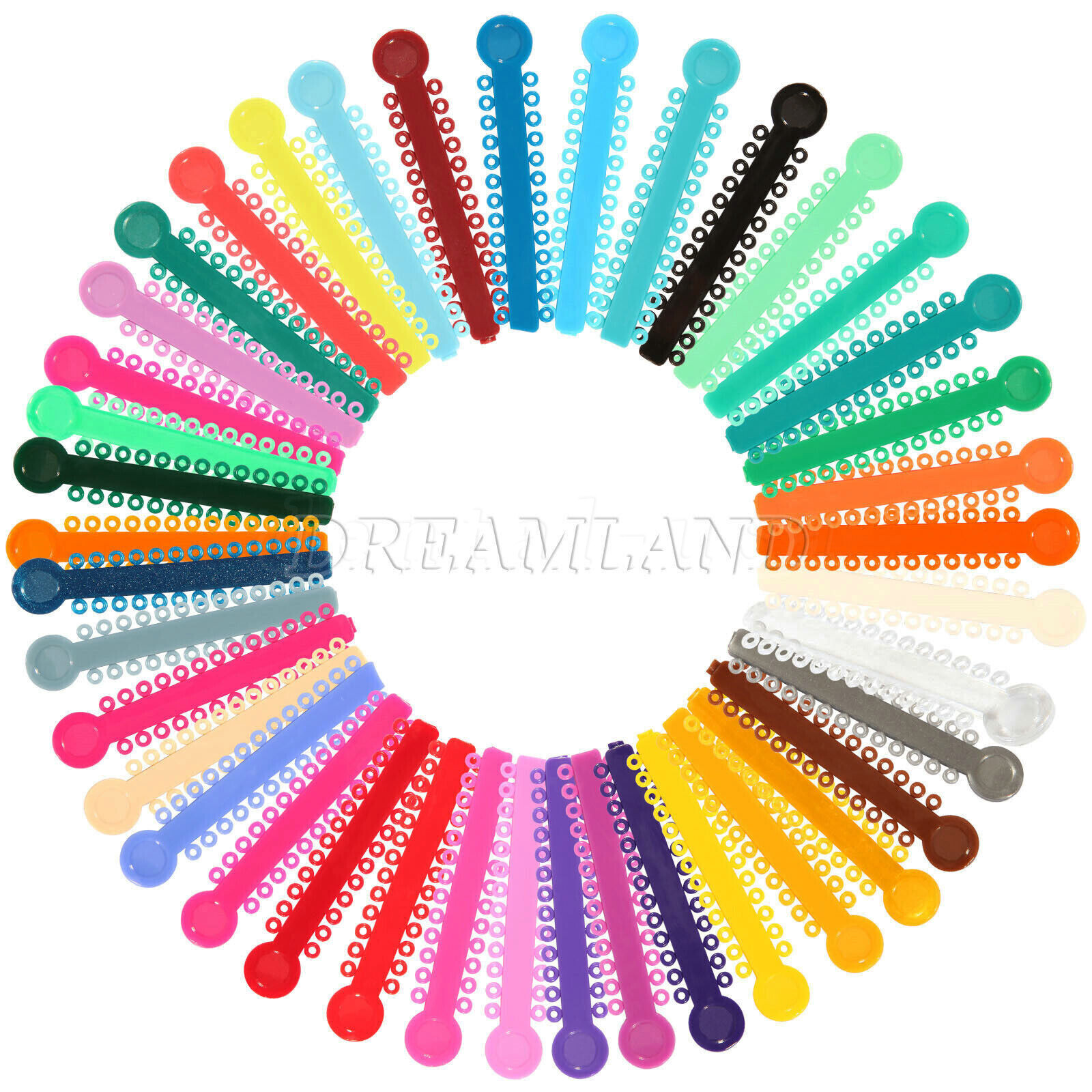 1 Pack Dental Orthodontics Elastic 1040 Pcs Ligature Ties For Choose 44 Colors