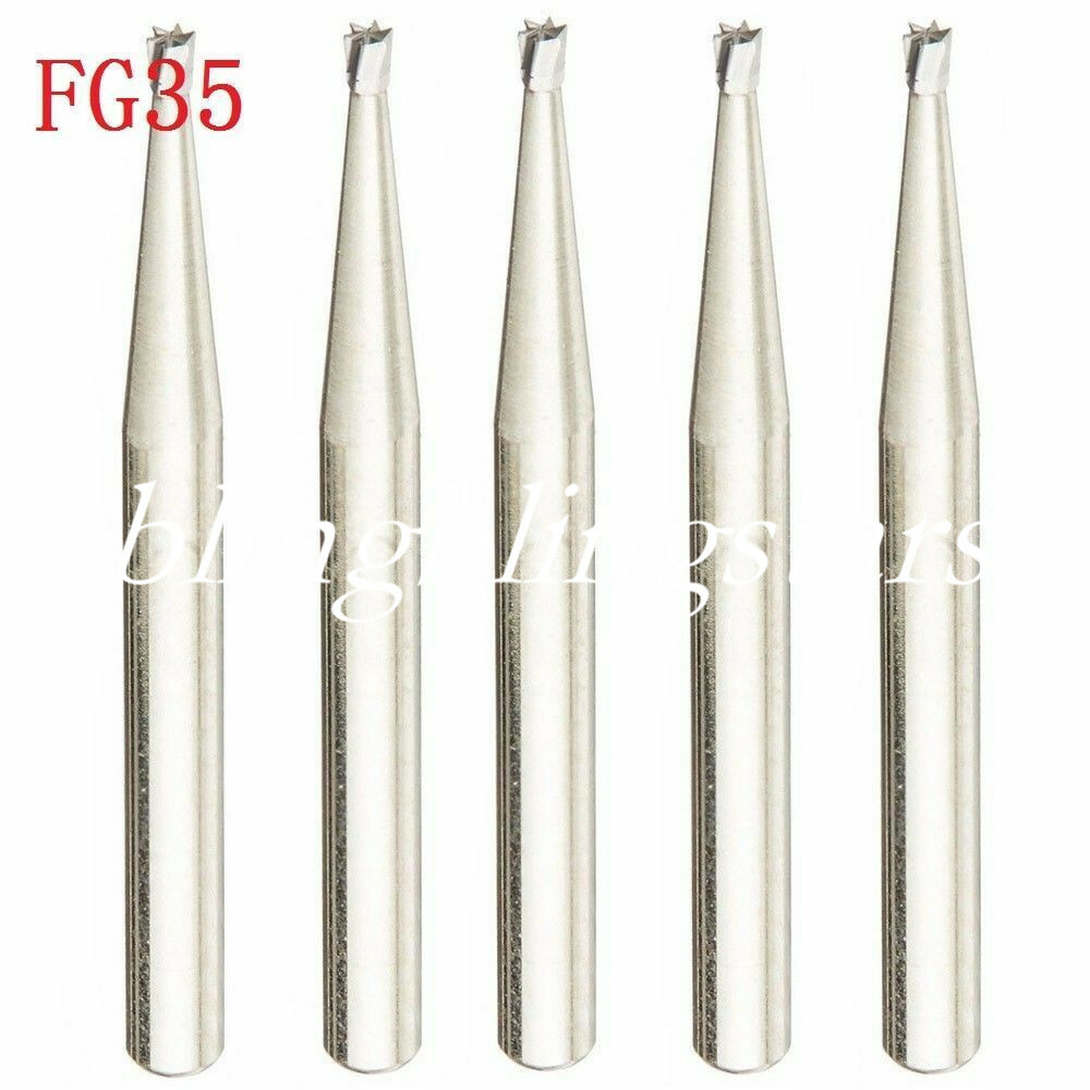10 Pcs/Box Dental Carbide Burs Inverted Cone For High Speed Handpiece FG 34-41