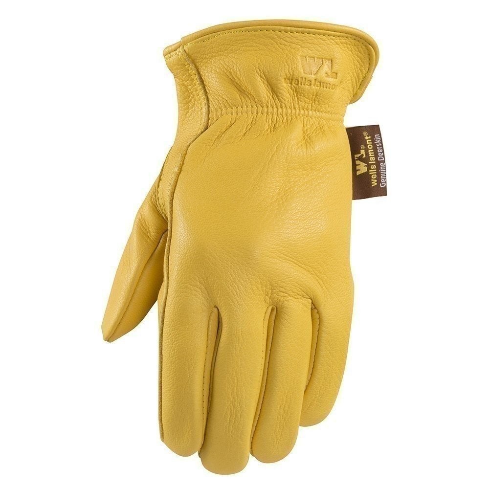 Deerskin Driving Gloves, Full Leather Work and Driving Gloves, Large (Wells…