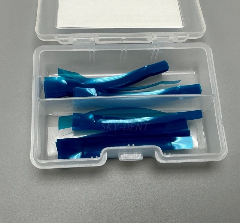 Dental Contoured Anterior Matrix Bands Polyester Blue Strips Matrices System