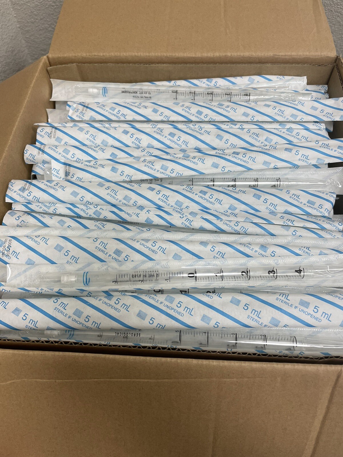 Argos Technology 5mL Serological Pipettes, Individually Wrapped, Case Of 199