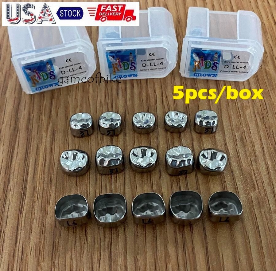 Dental Endo Kids Crown Molar Stainless Steel Refill Premolar Pediatric Crowns