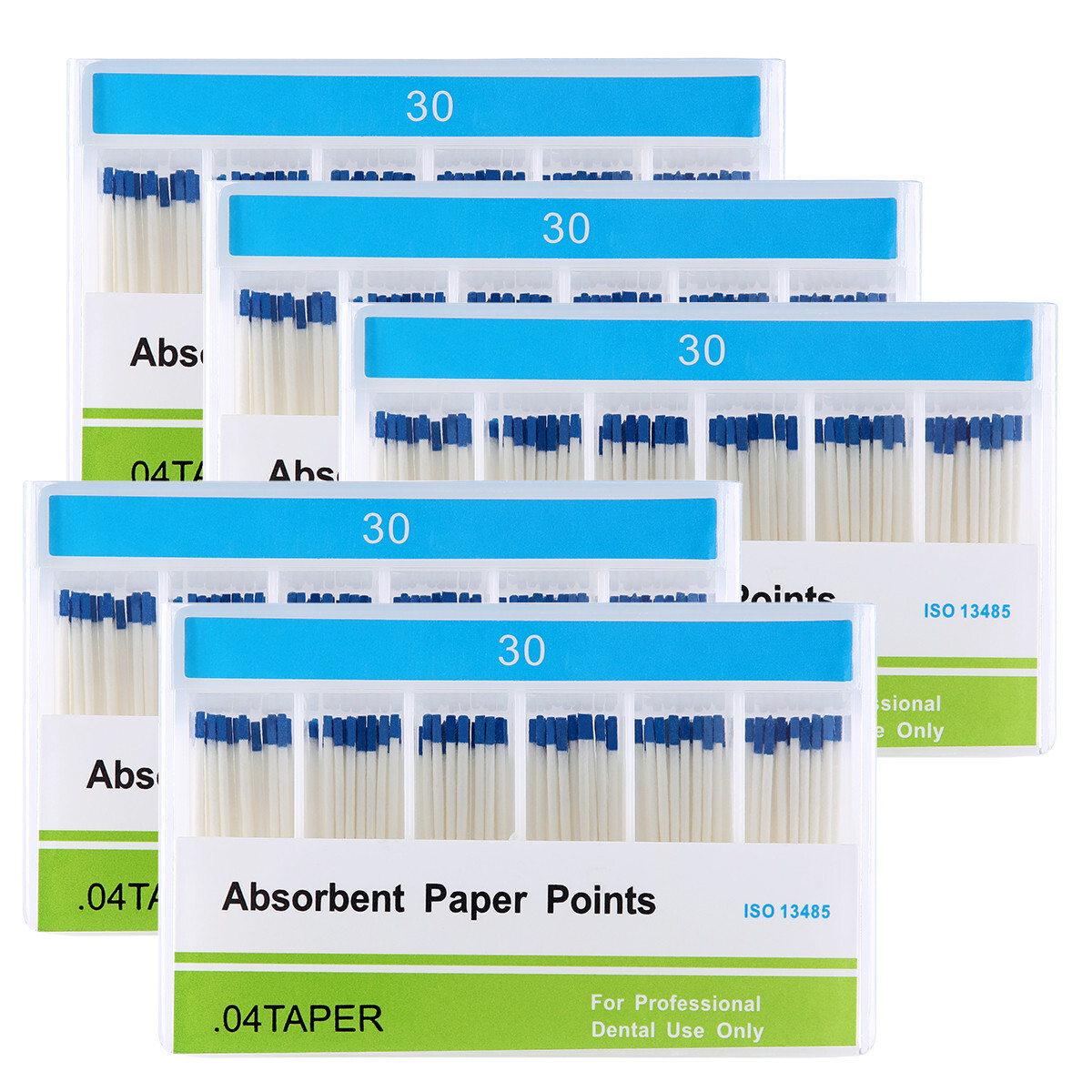 5X AZDENT Dental Absorbent Paper Points 30# Taper .04 Root Canal Cleaning Tips