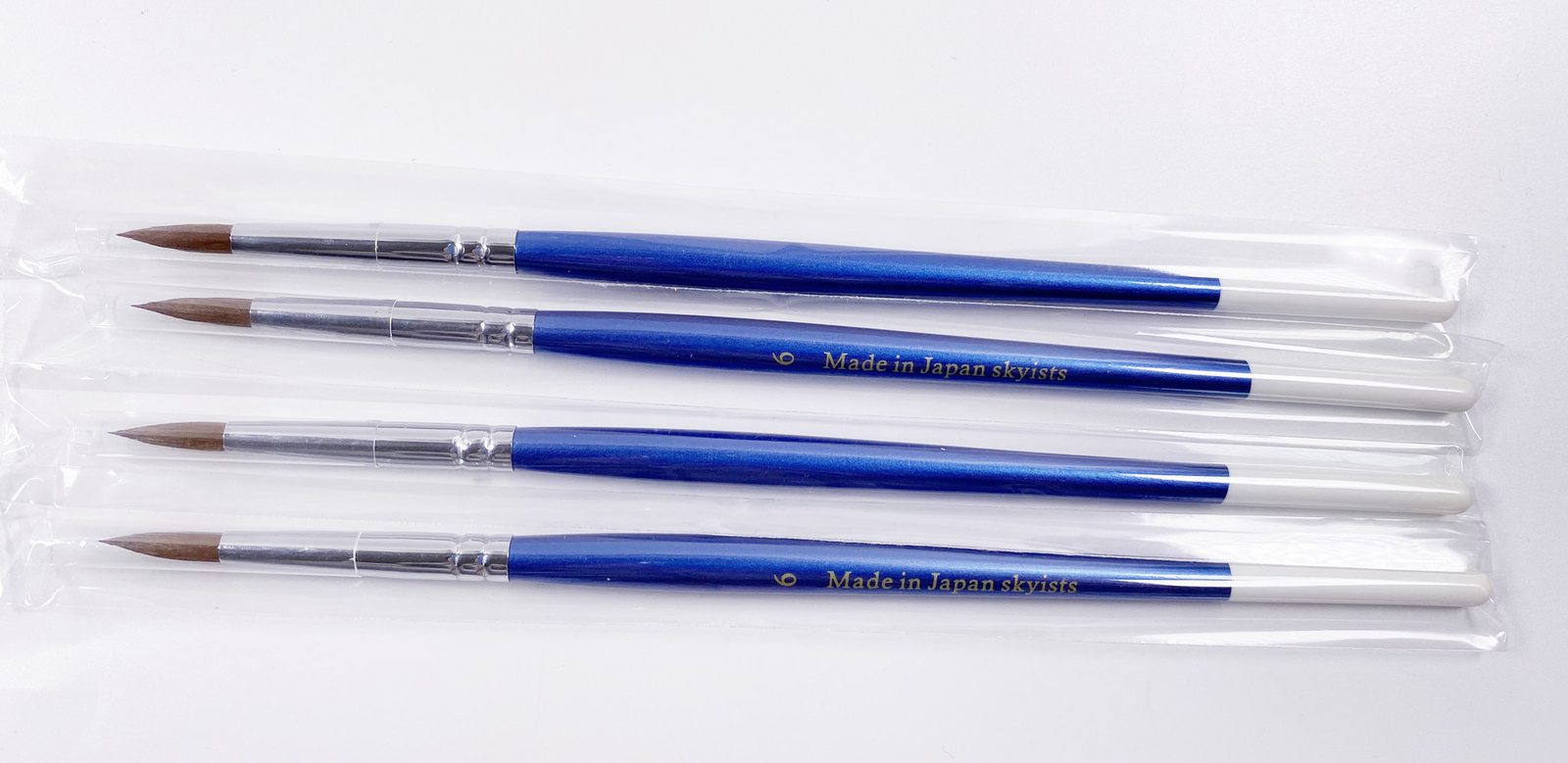 5Pcs 6# Dental Lab Brush Pen Brushes Nylon Hair Metal Porcelain Powder Ceramic
