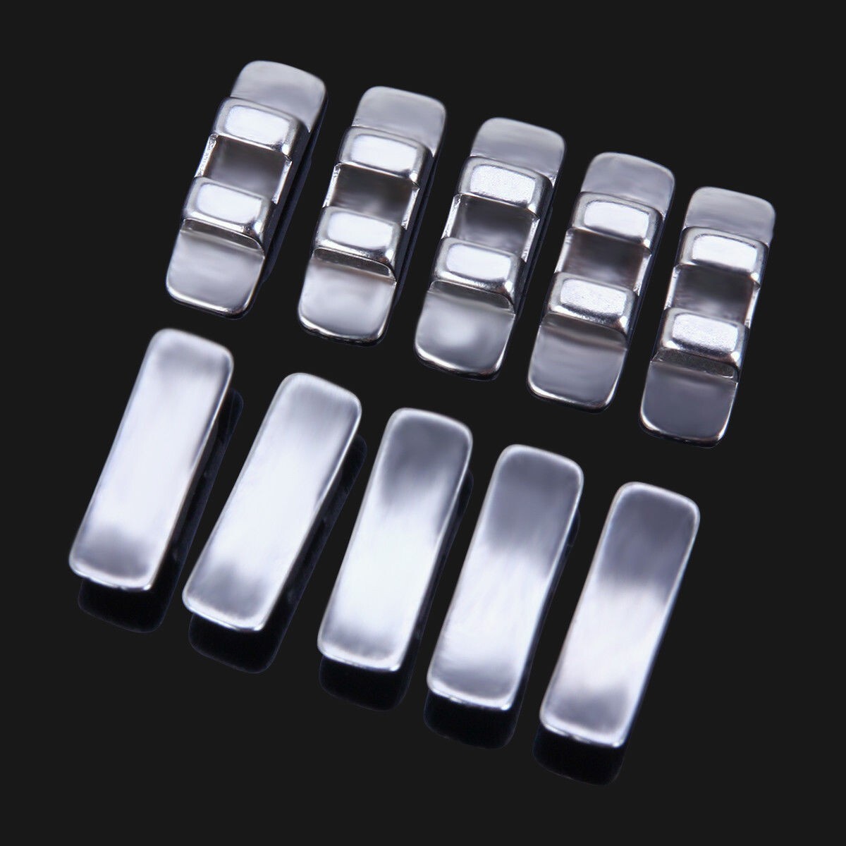 5 Packs New Orthodontic Accessory Dental Metal Lingual Sheath No Hook Bondable