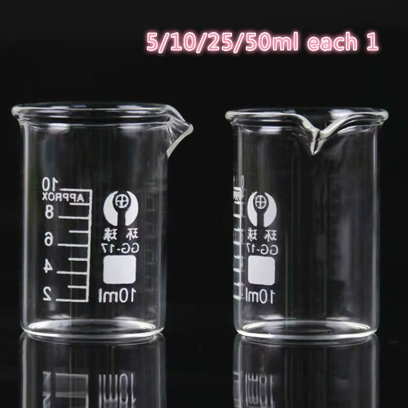 New 5Ml,10Ml,25Ml,50Ml,100Ml,150Ml,200Ml,250Ml,1000Ml Pyrex Glass Beaker Borosil