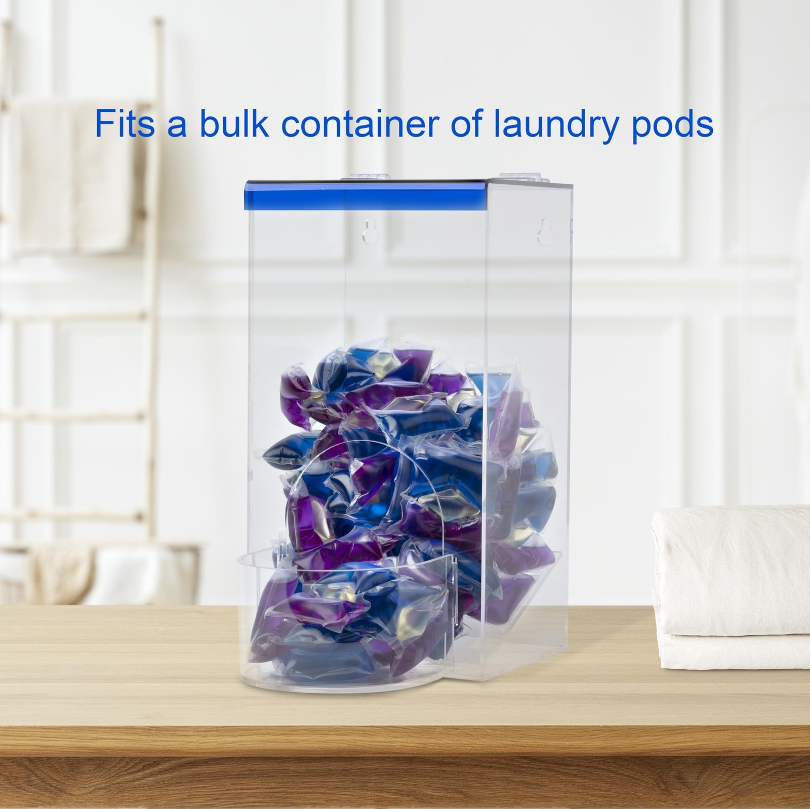 Earplug Holder, Universal Clear Acrylic Storage with Blue Lid for Small Bulk …