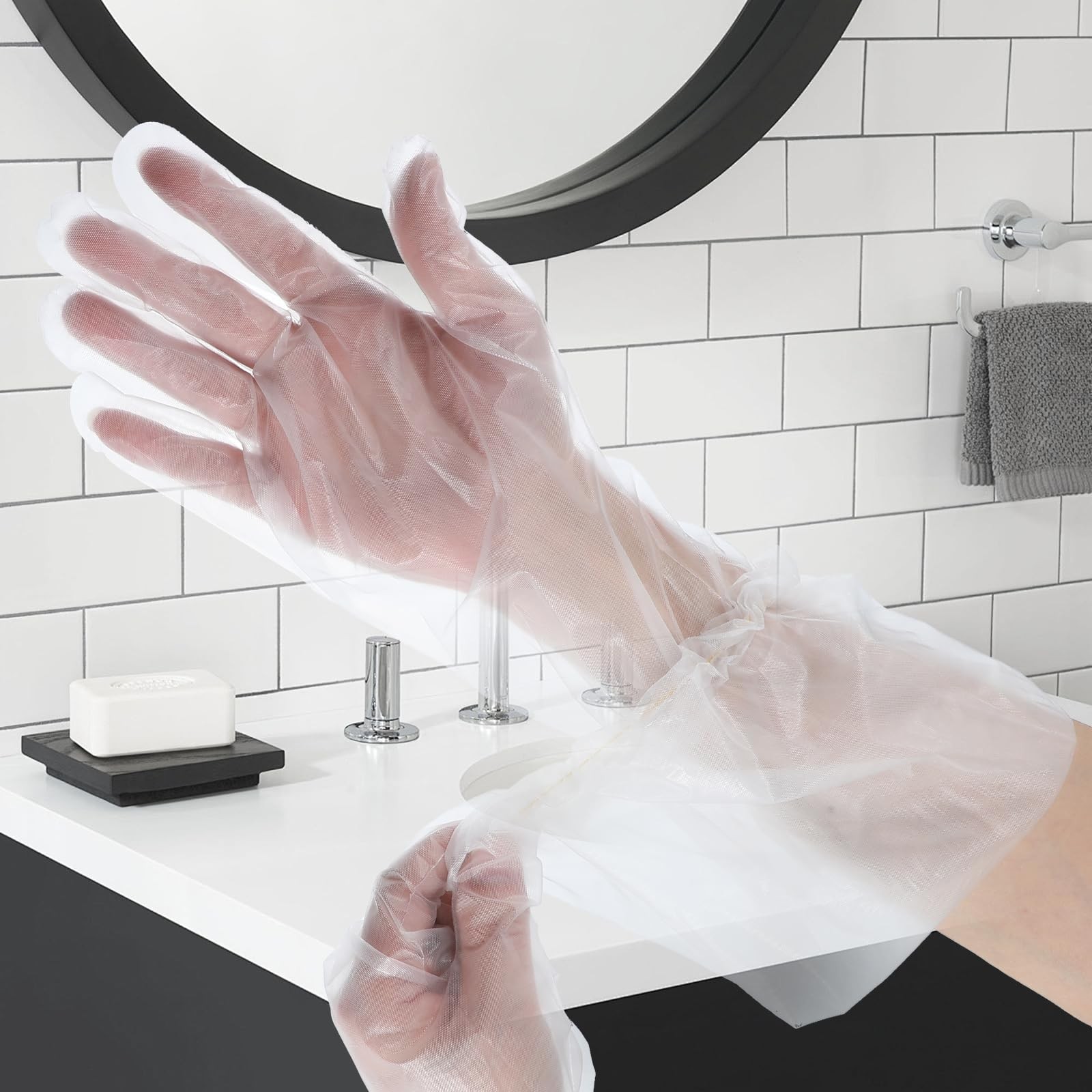 50 Pcs Disposable Field Dressing Gutting Gloves Extra Long Veterinary Gloves