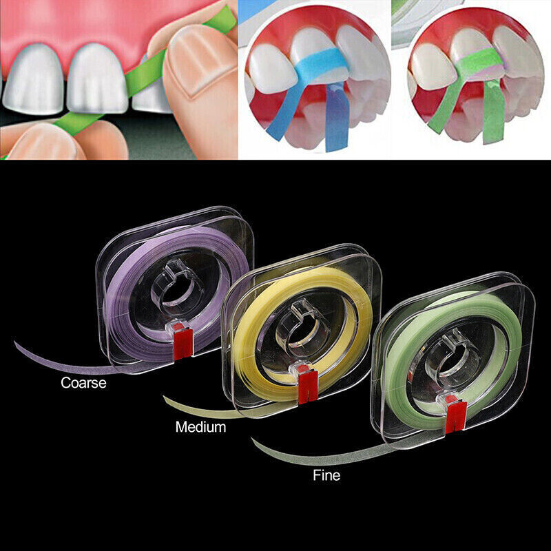 3 Rolls Dental Holder Interproximal 4MM*6m Sanding Finishing Paper Resin Strip
