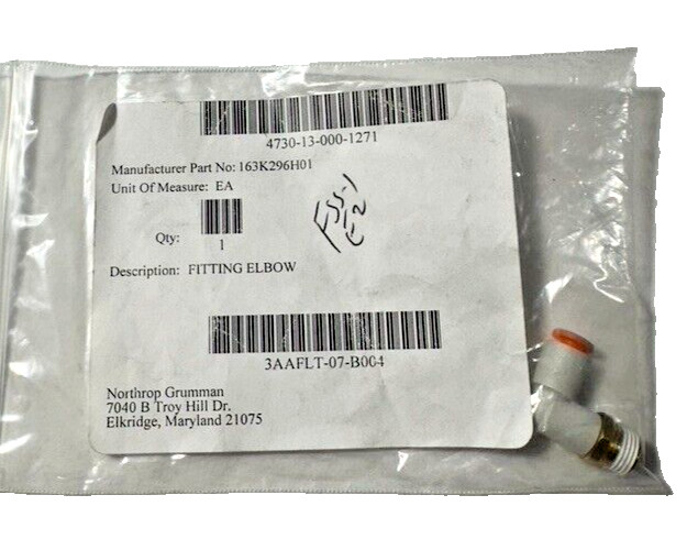 Northrop Grumman 163K296H01 Fitting Elbow