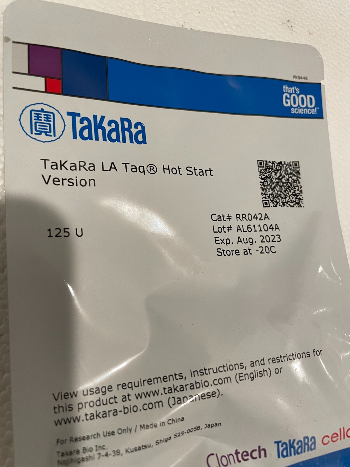 TaKaRa LA Taq DNA polymerase, hot-start version 125 U kit PCR hot start RR024A