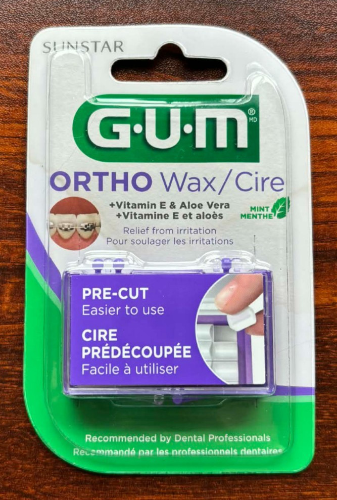 Sunstar GUM Ortho Wax Pre Cut Mint Flavor Braces Irritation Relief