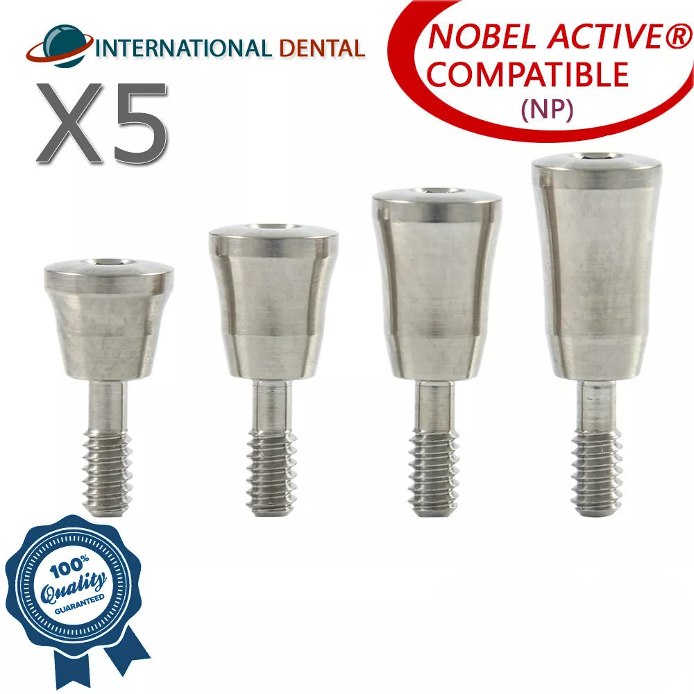5 Healing Caps (NP) For N0bel Bi0care Active Hex Ø3.8mm, Dental Fixture Dentist
