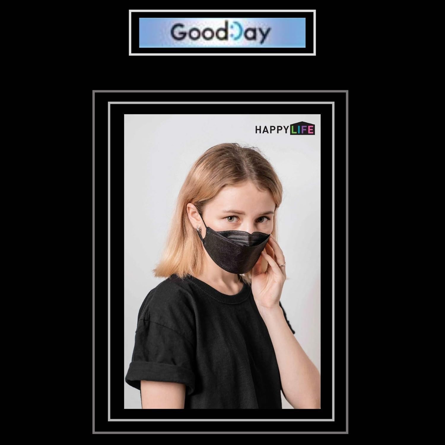 10 Pack of Black KF-94 Masks – Hygienic, Fitted & Comfortable for Daily Use