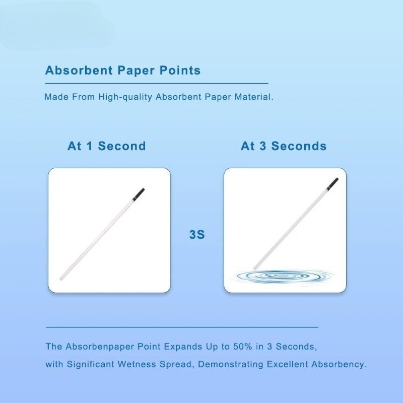 Dental Gutta Percha Points Tapered Absorbent Paper Tips 02/04/06 #15-#40/#45-#80