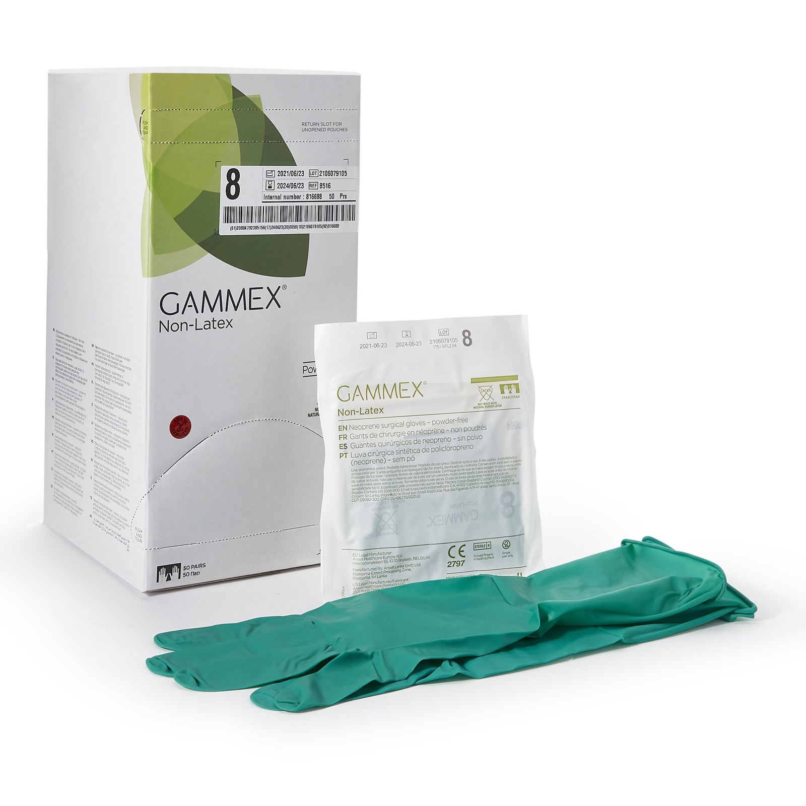 GAMMEX Non-Latex Polyisoprene Surgical Glove – 50 per Box