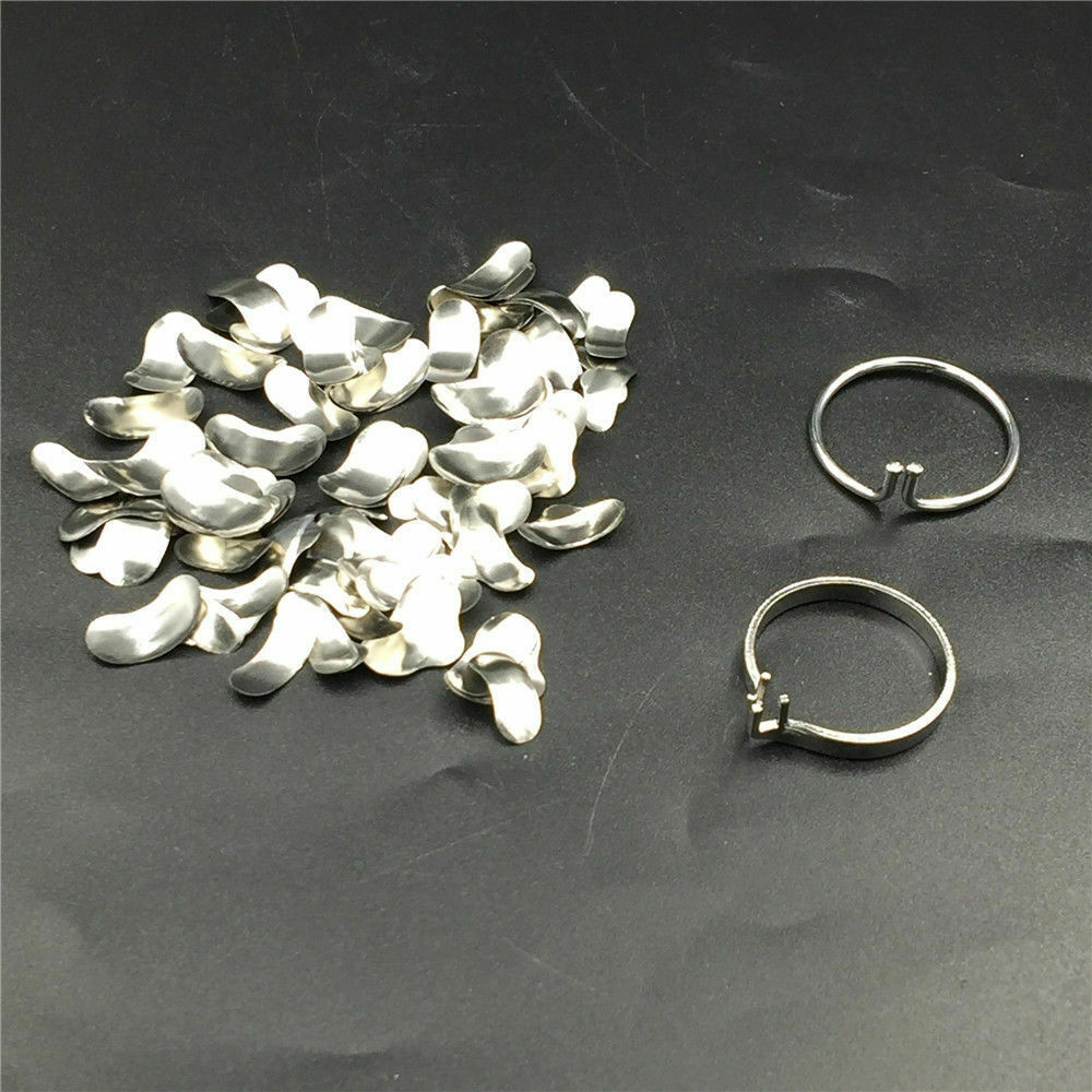 NEW 2×Dental TOR VM Orthodontic Sectional Contoured Matrices 35 μm Hard 2 Ring