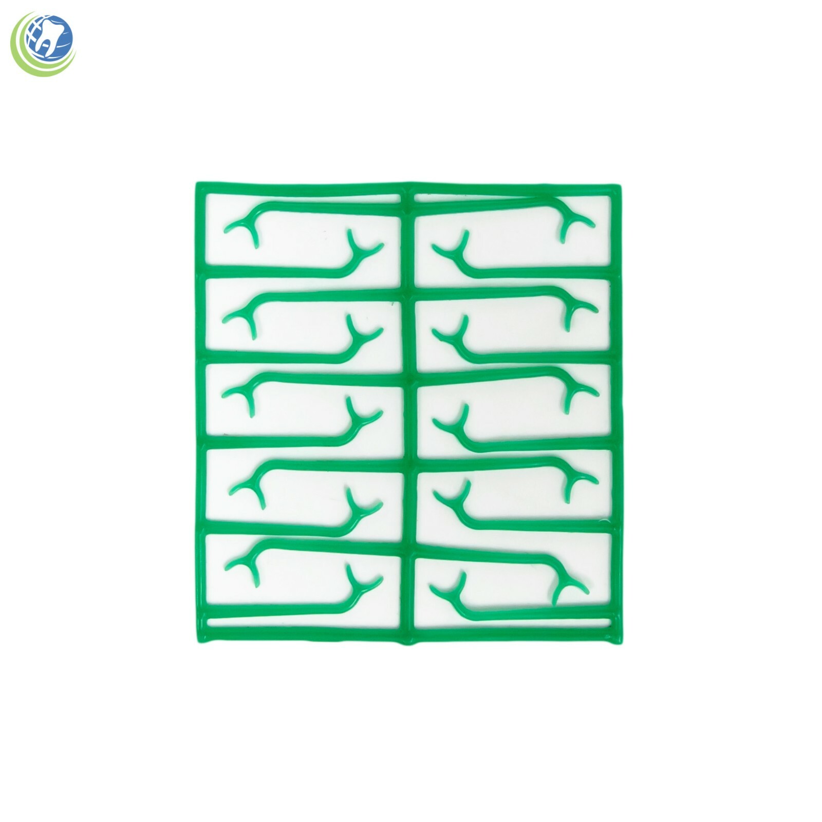Wax Clasps Bonyhard Roach Small 10 Sheets (200 Clasps) Green Dental Lab Casting