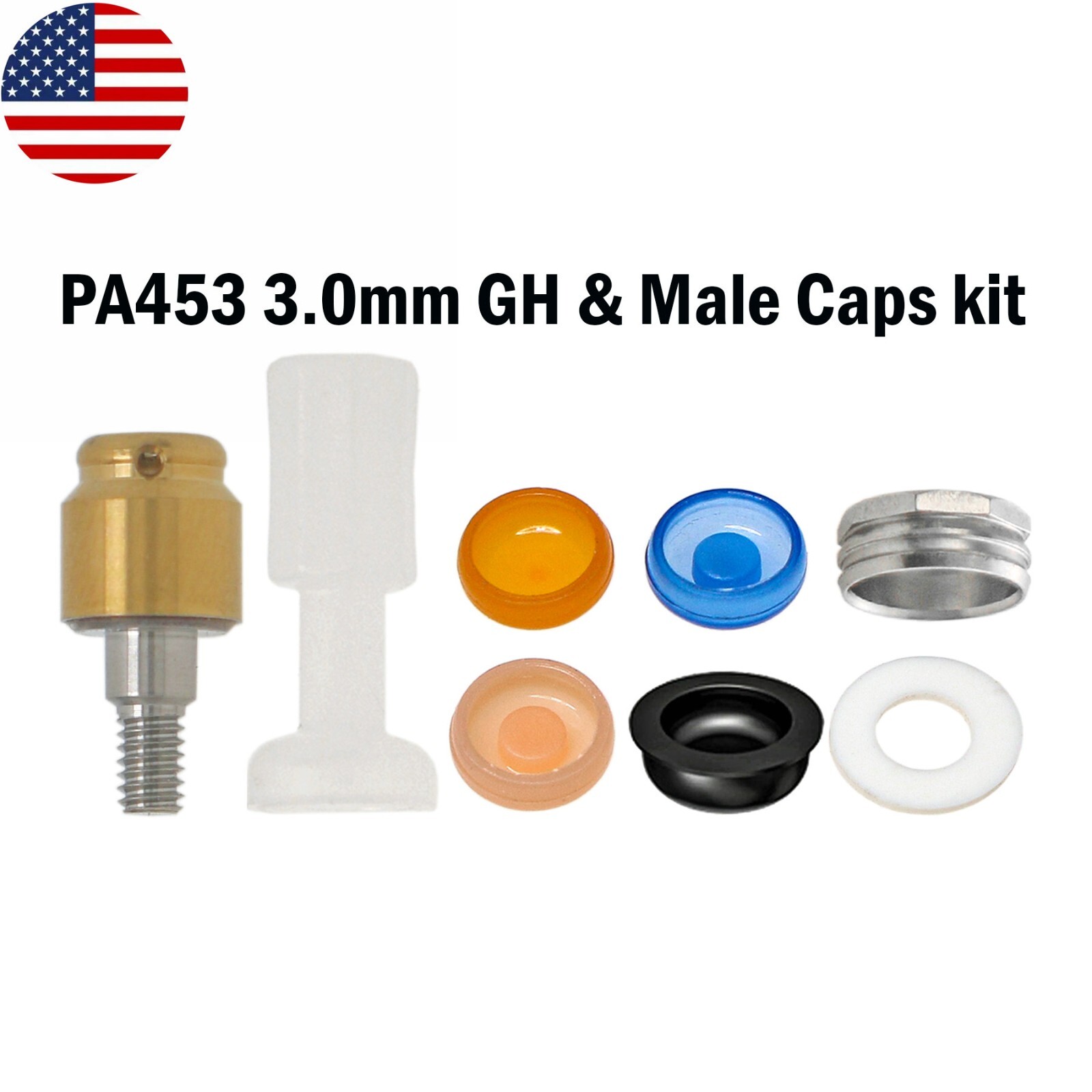 US Dental Attachment Abutment Male Cap Tool fit Zimmer Removable PAØ3.5mm/4.5mm