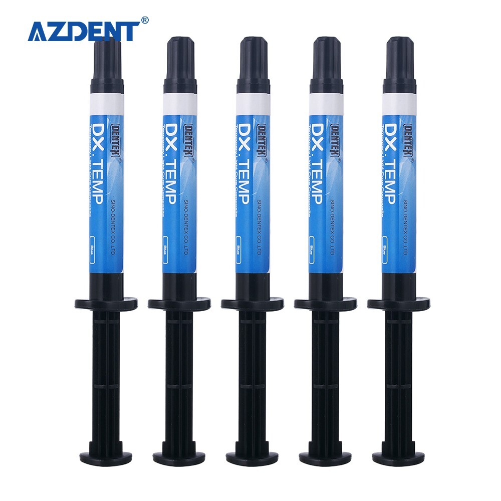 Dental Temporary Flow Light Cure Blue Filling Composite Resin DENTEX 2.5g Blue