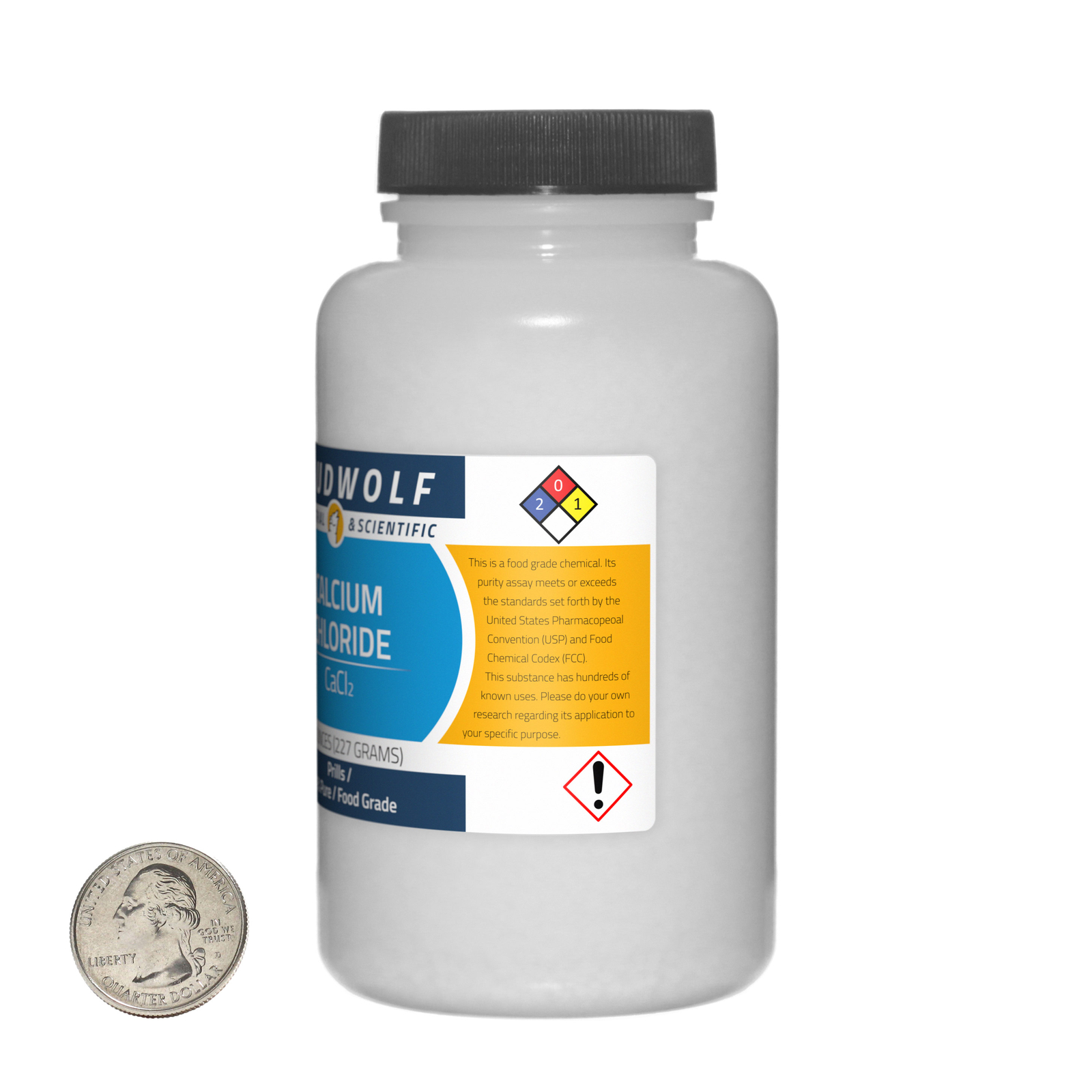 Calcium Chloride / 2 Pounds / 4 Bottles / 99% Pure Food Grade / Prills / USA
