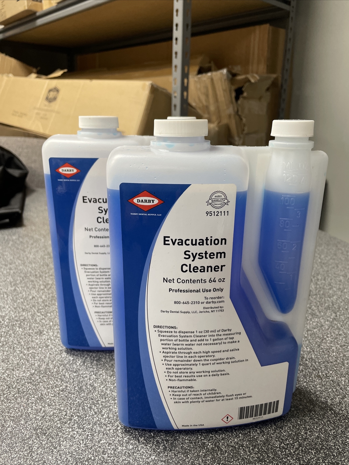 Lot of 2 Darby Evacuation System Cleaner 64oz Dispensers 9512111 EXP 06/25