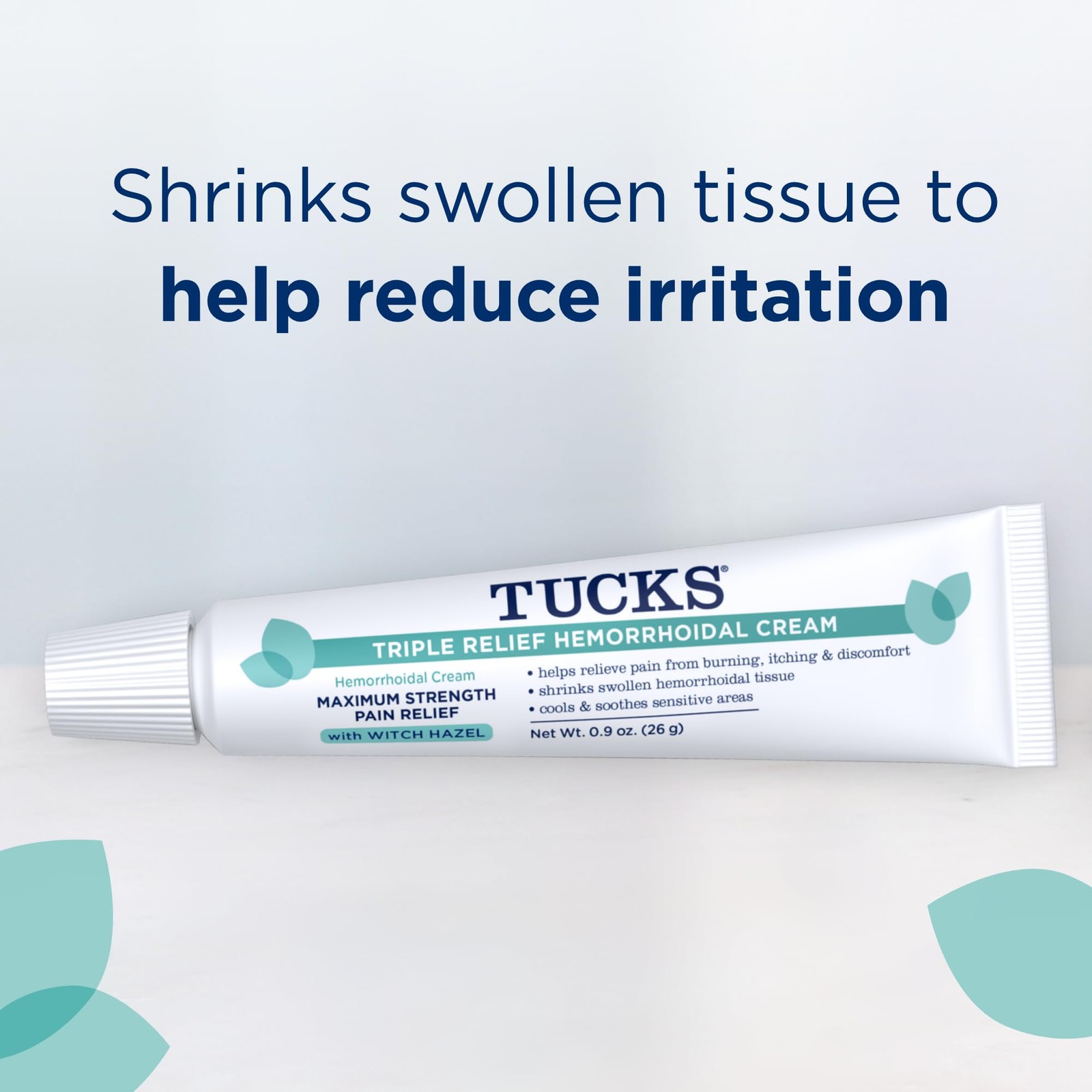 Tucks Triple Relief Hemorrhoidal Cream, Maximum Strength (Pack of 1), Clear