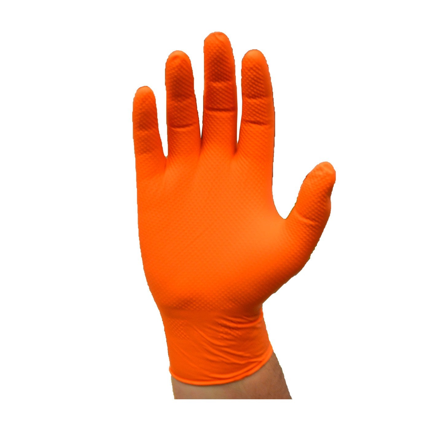 Ambi-dex® Max 7 2940 Disposable Nitrile Gloves Powder Free Textured 7 mil Orange