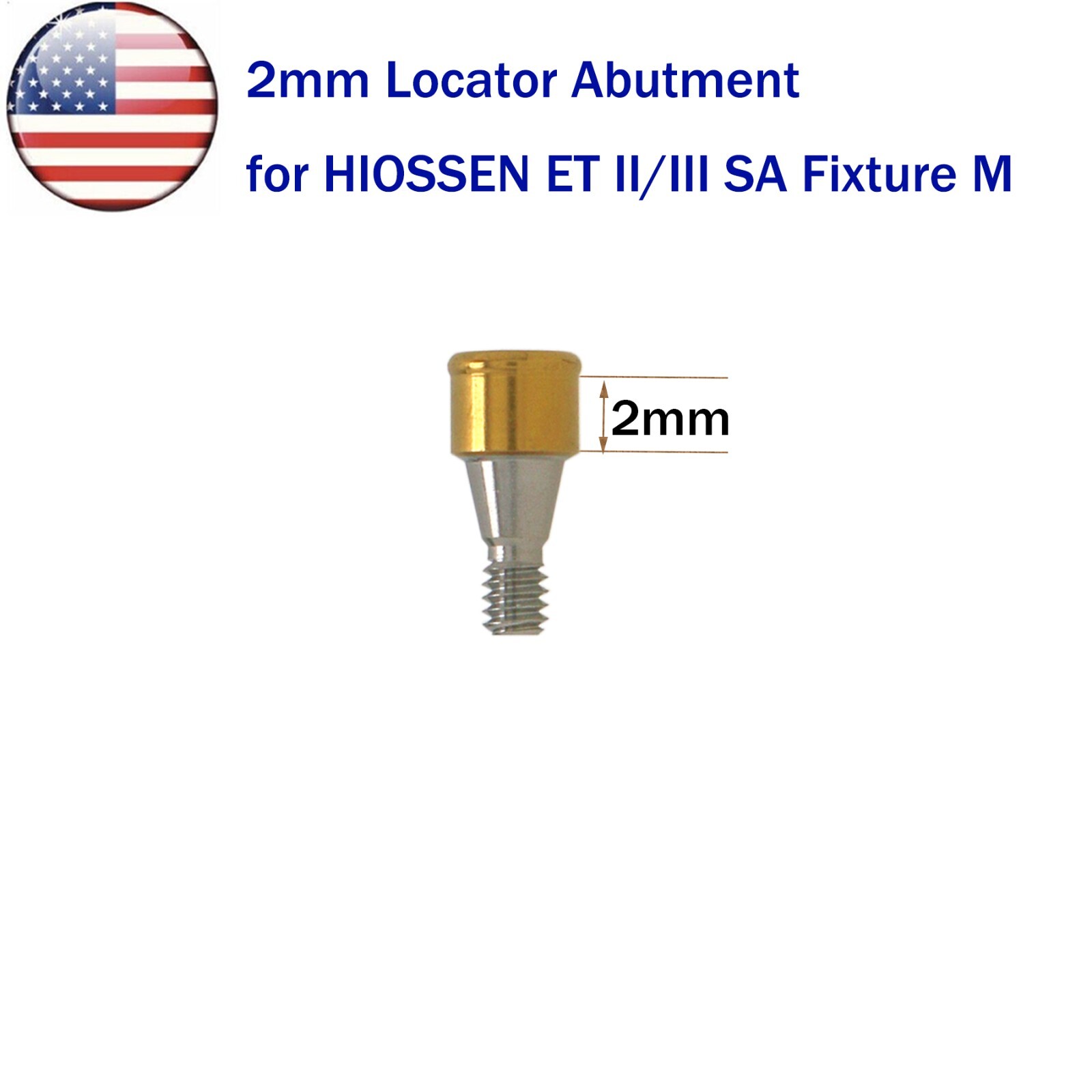 US Dental Locat0r Attachment Abutment Male Caps Kits Fit Nobel/Hiossen/Zimmer