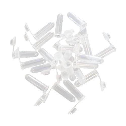 100pcs 2ml Shatterproof Plastic Vials with Leak-Proof Caps for Sample Storage