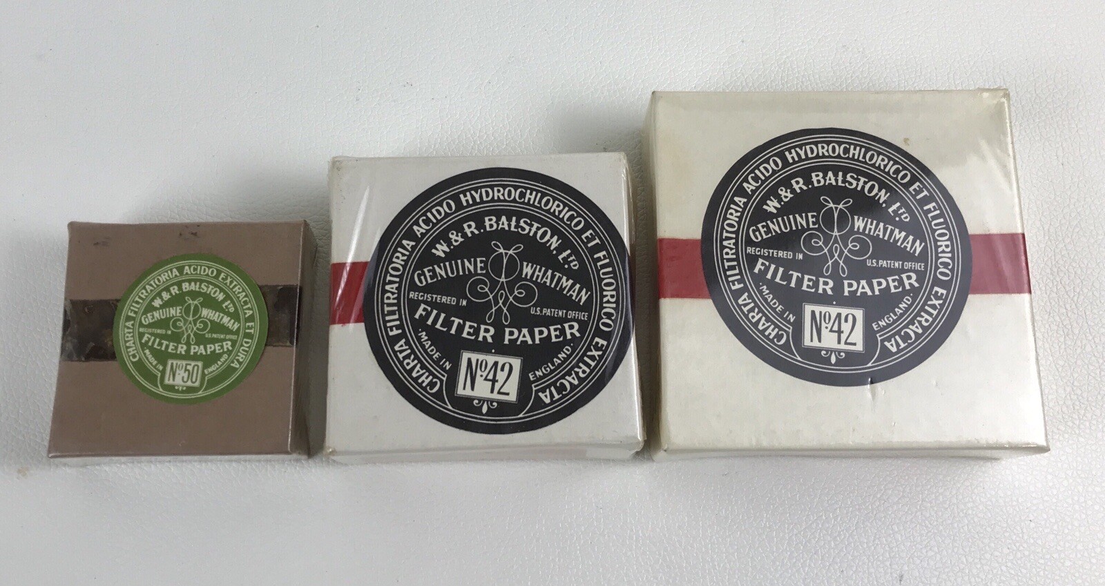 W&R Balston Genuine Whatman Filter Paper #42 (7 , 9 cms) & #50 (5.5 cms) Lot 3