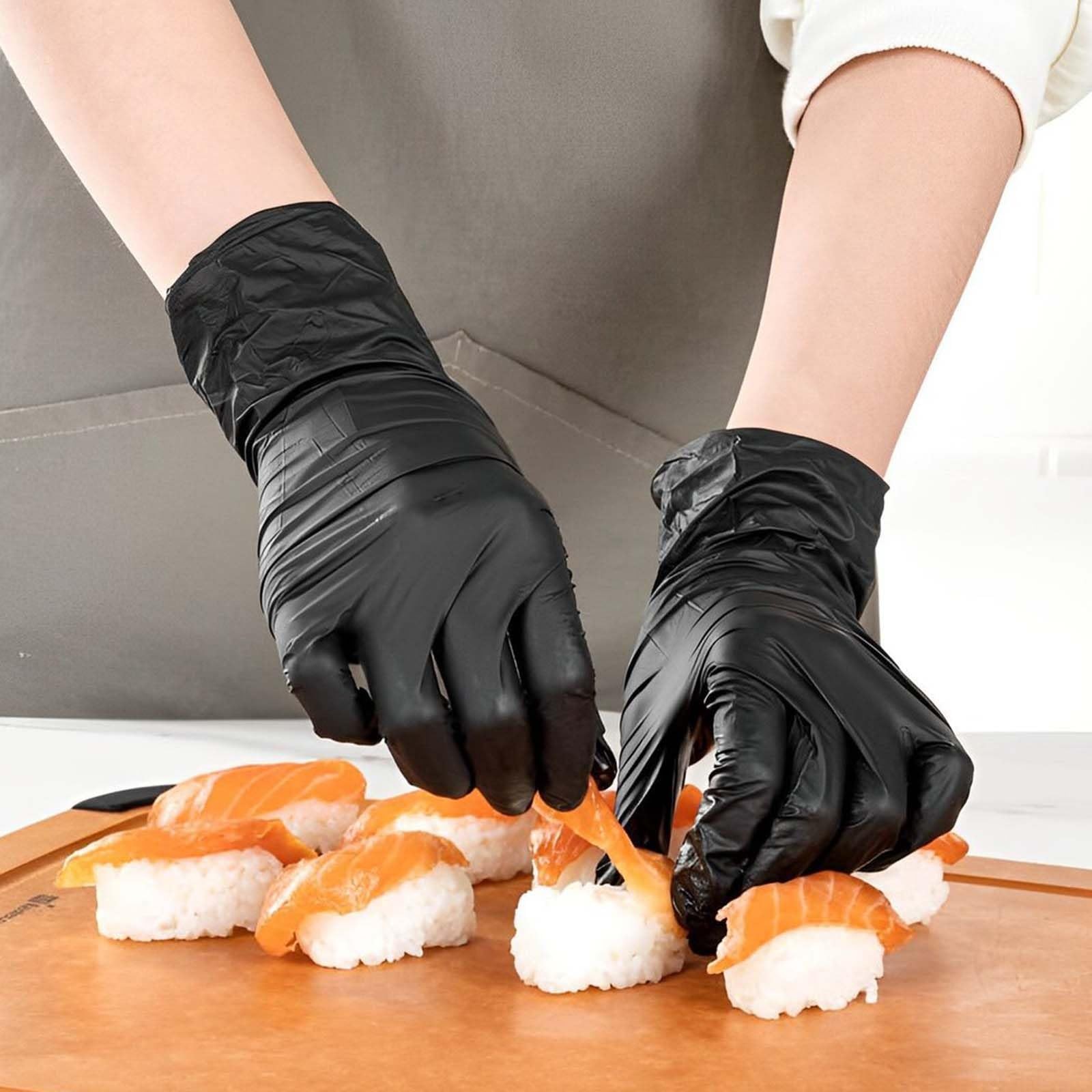 LikGuest Black Nitrile Disposable Gloves, Latex-Free, Powder-Free, 4 Mil, Che…