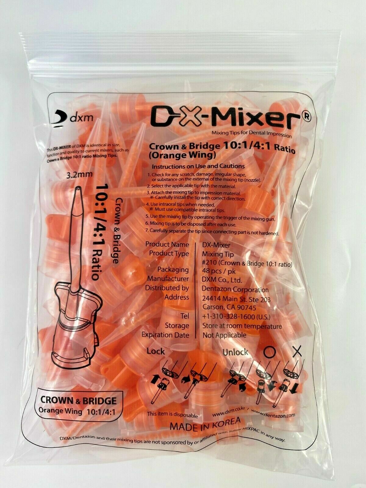 30 Dental Disposable Impression Bite Tray Quadrant DIBT+ Free Mixing Tips 1bag