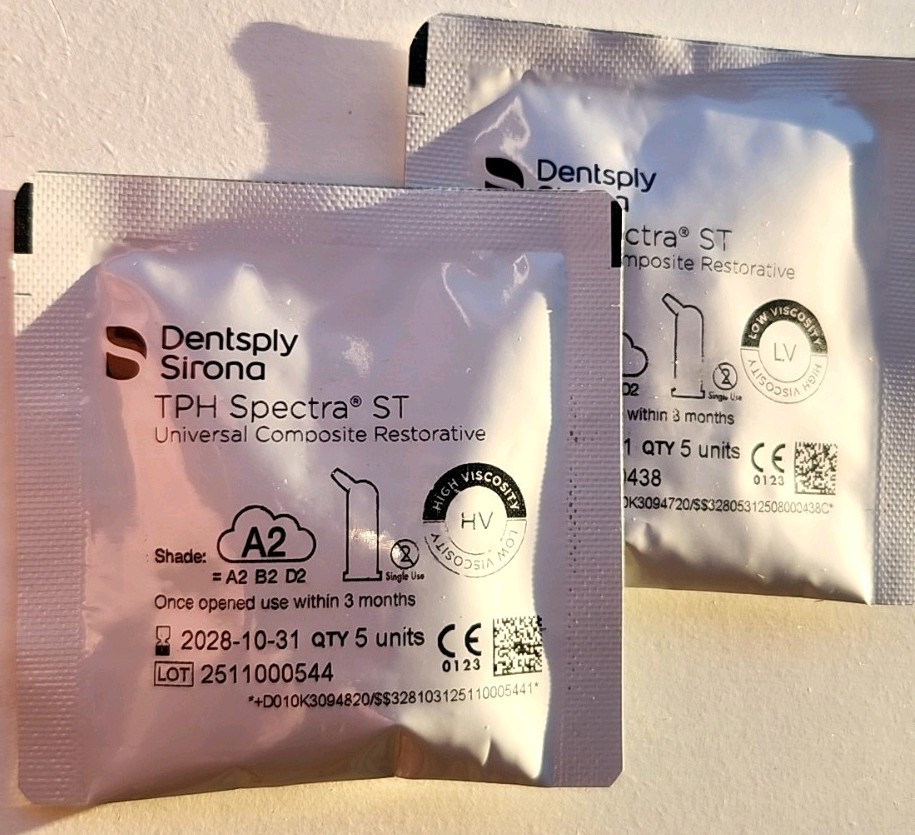 2x Dentsply Sirona TPH Spectra ST Low Viscosity Composite Compules 5/Pk A2 Shade