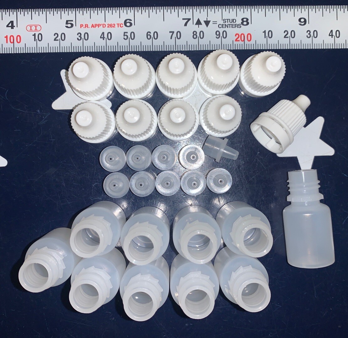 10pcs 5ml Empty Plastic Squeeze Dropper Bottles Oils Lubes Liquid Dropper LDPE