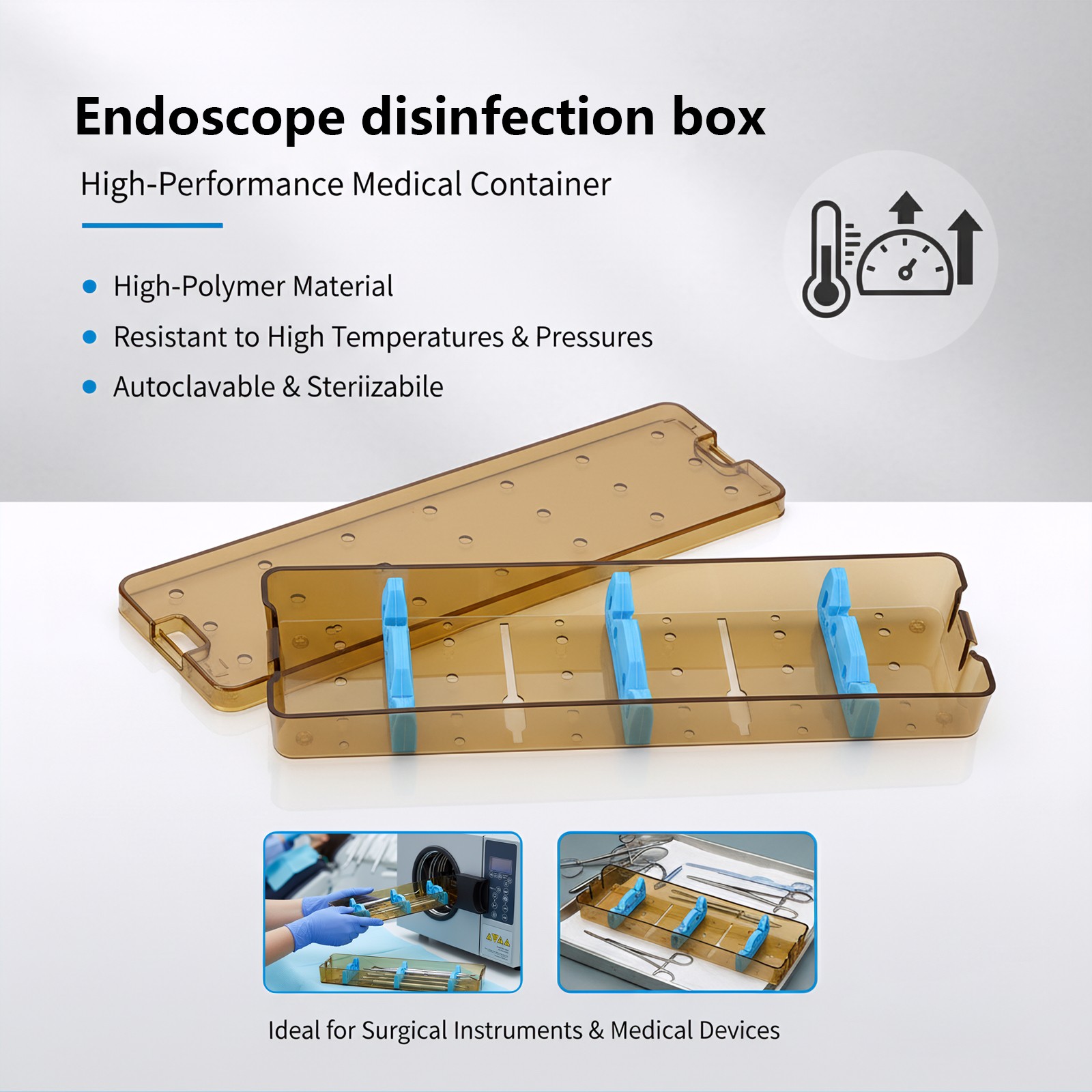 Portable PPSU High Quality Endoscope Disinfection Box for Surgical Instruments