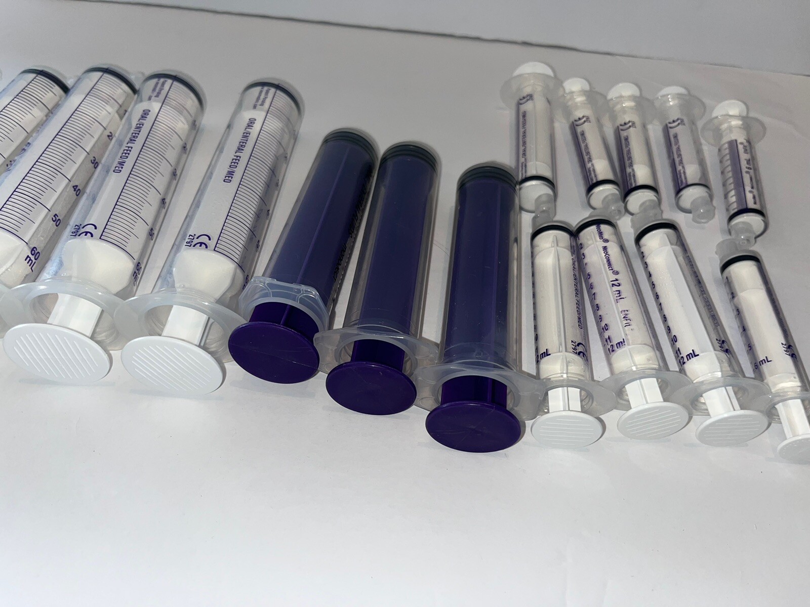 NEW Syringes Non Sterile Multiple Sizes Lot Of 17