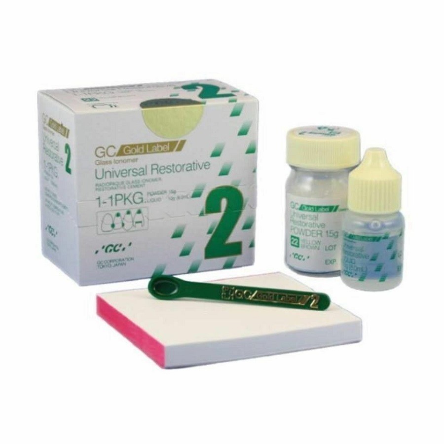 GC Gold Label Universal Restorative 2 Glass Ionomer Cement Dental Filling 1-1 PK