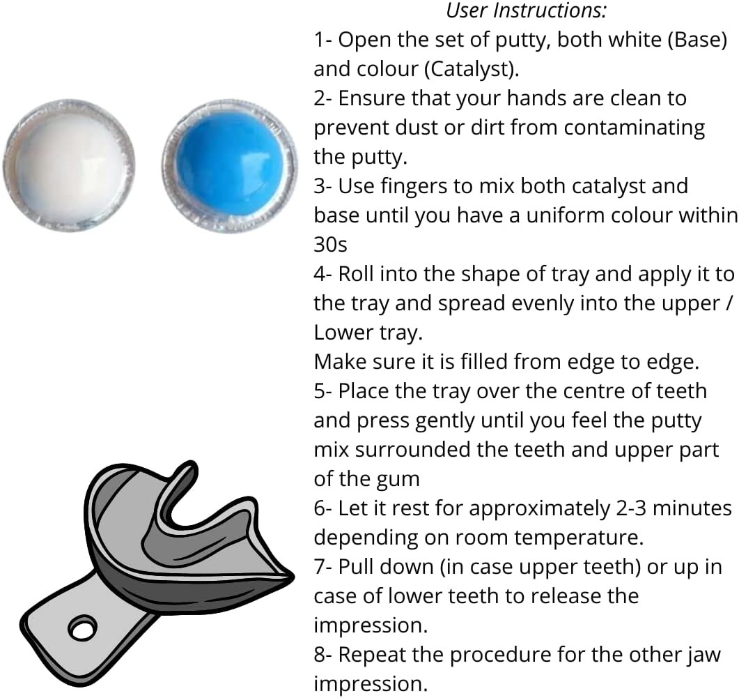 Dental Mould Impression Putty with Tray – Hydrophilic Silicon Retainer OROAX