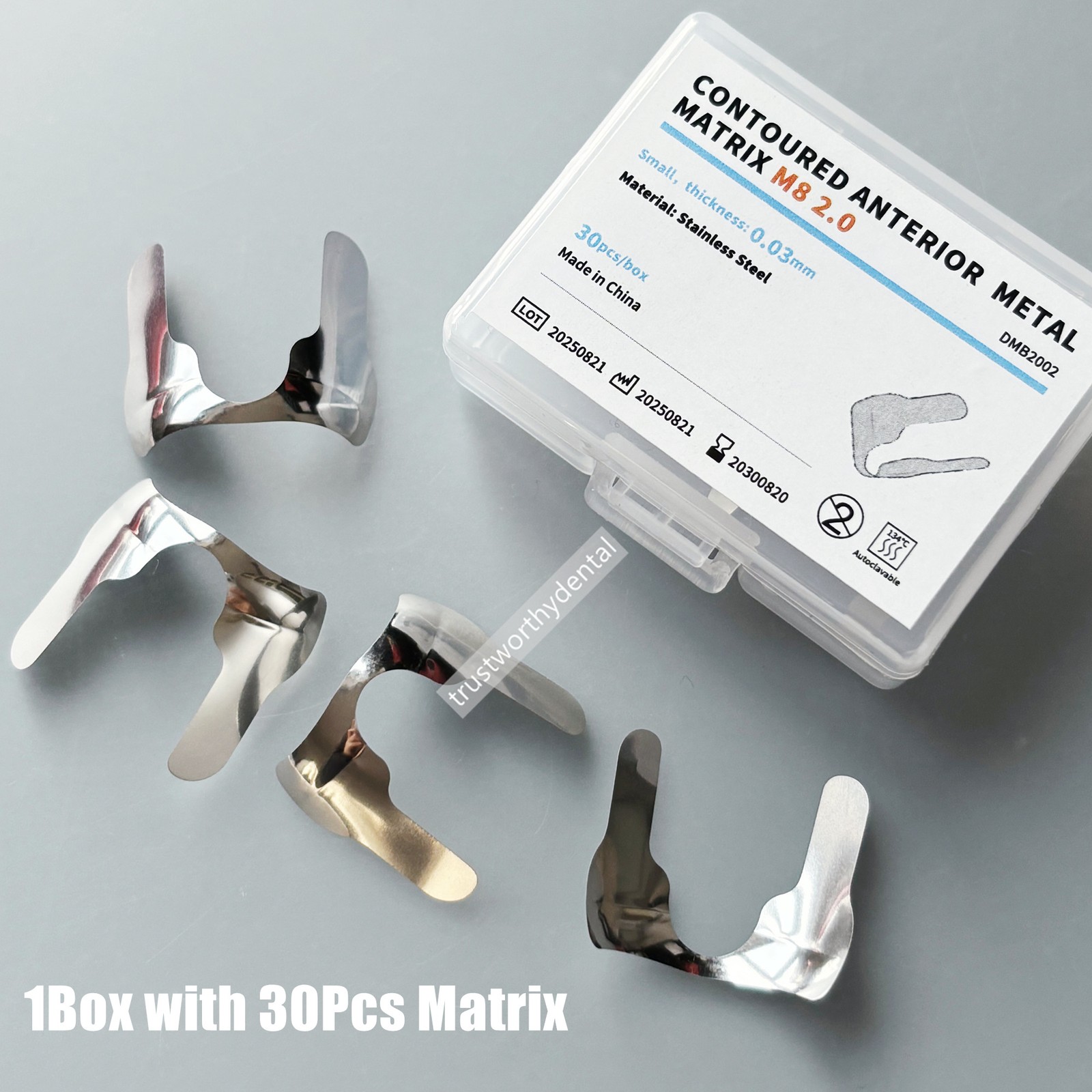 Dental Twin Anterior Matrix 0.03 Sectional Contoured Metal Matrices TOR VM Type