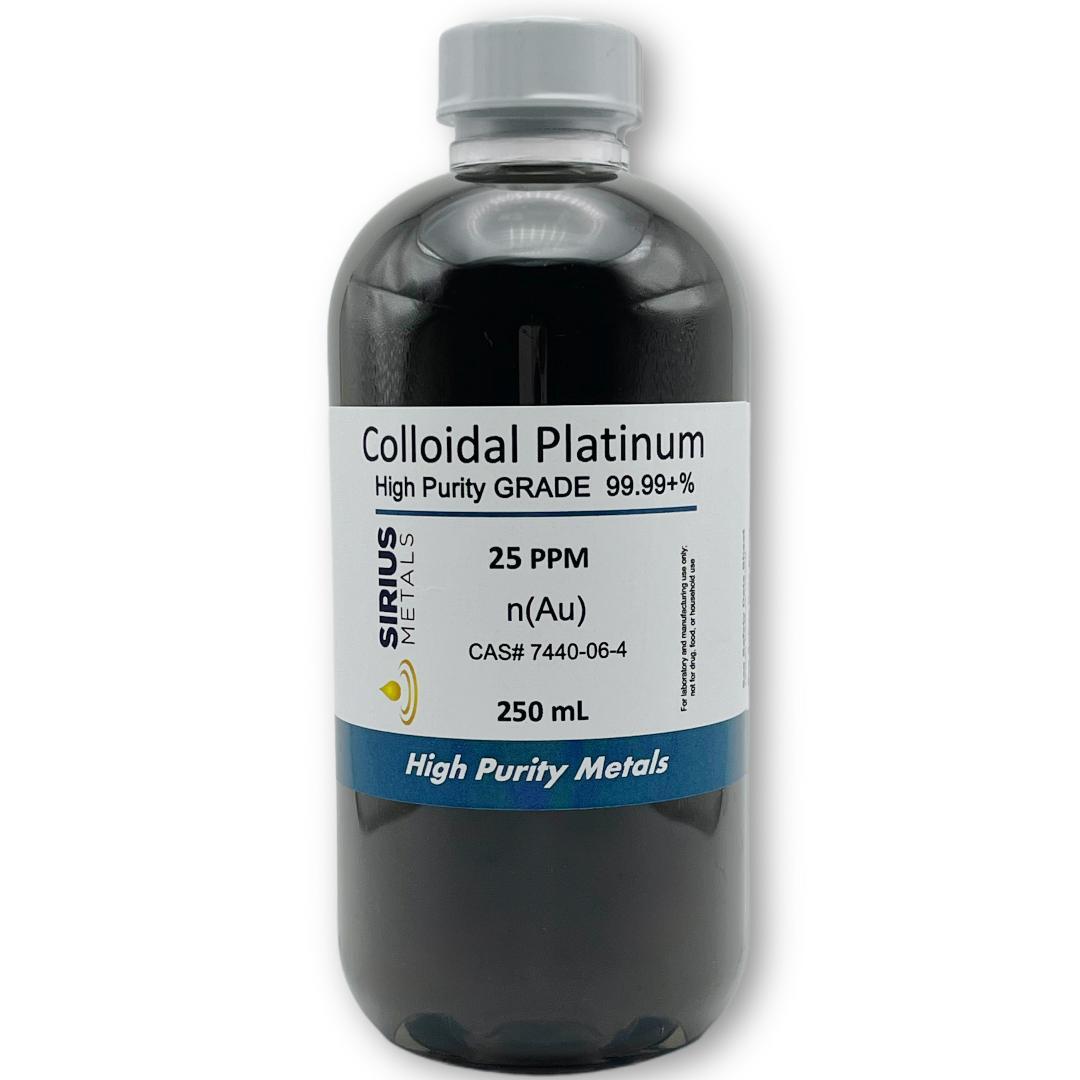 True Colloidal Platinum 25 ppm – 250 mL (8.45 Fl Oz) in a plastic bottle