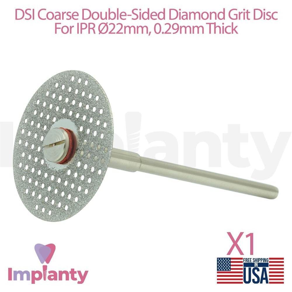 DSI Coarse Double Sided Diamond Coated Grit Separator IPR Flexible Disc Ø22mm
