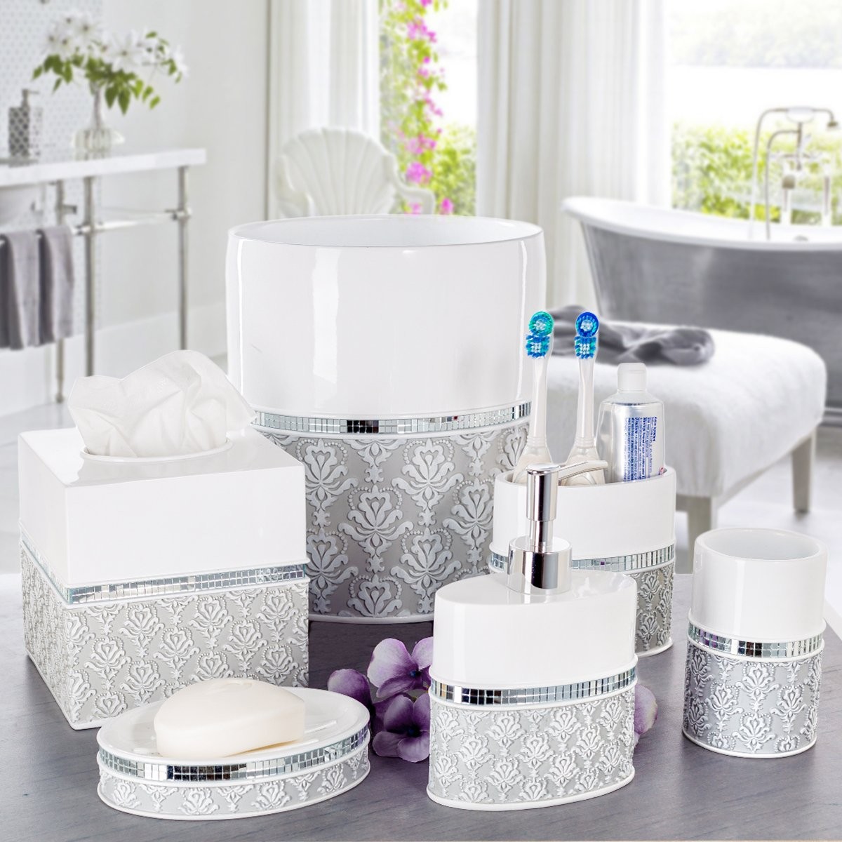 Creative Scents Mirror Damask Square – Tissues Paper Holder