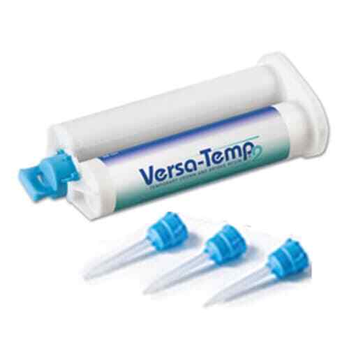 Versa-Temp 2 Shade A3, 1 – 50 mL Cartridge + 15 Mixing Tips – Temporary Crown