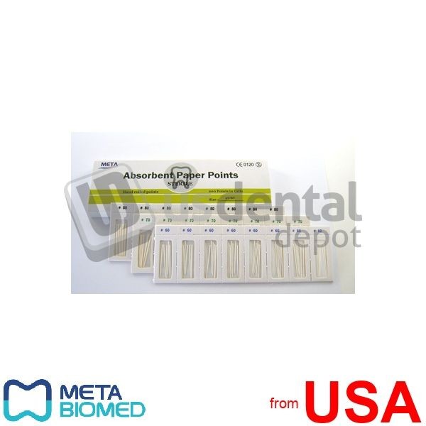 META Absorbent Paper Points Cell Pack #XF Extra fine – 200pk #RR-107657 107657